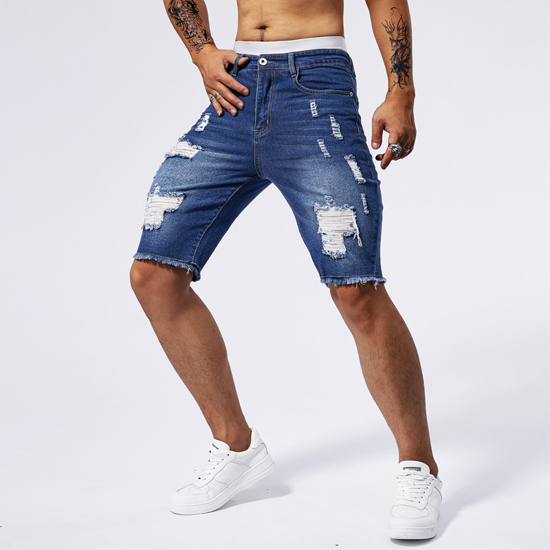 2025 Summer New Men's Ripped D - Brand Of Streetwear recension och pris