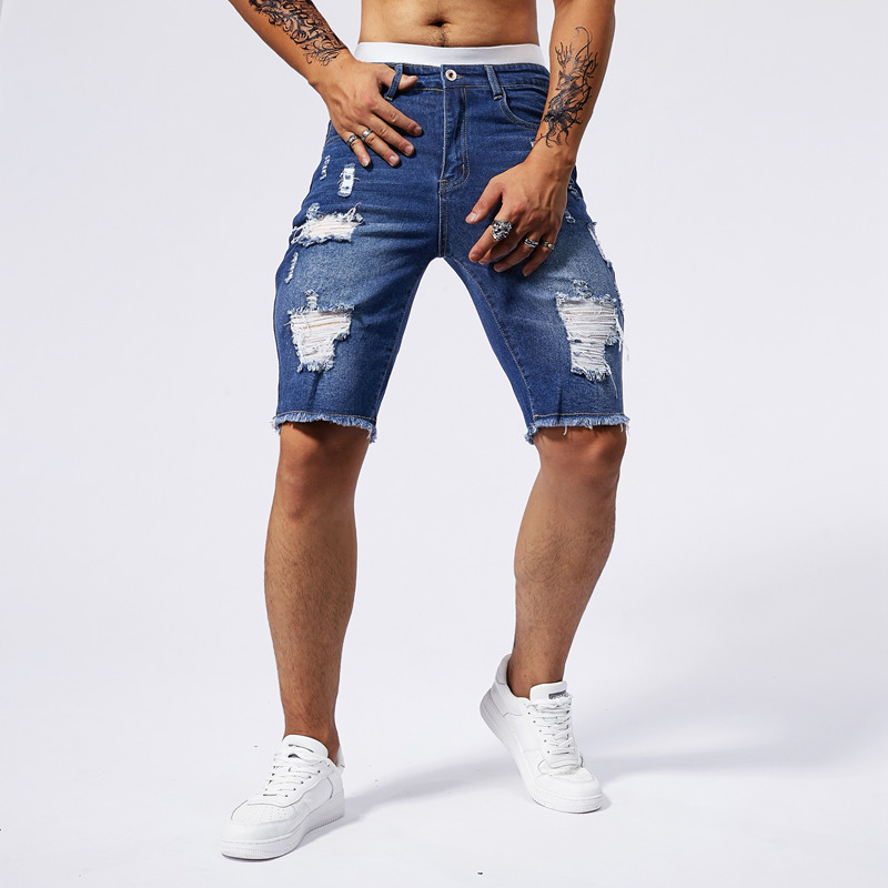 2025 Summer New Men's Ripped D - Brand Of Streetwear recension och pris